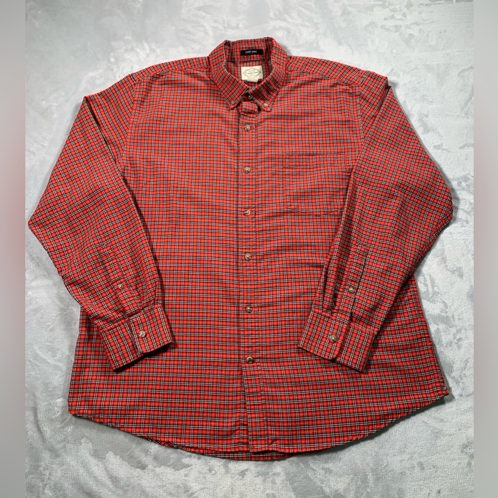 St John bay Red Plaid Men's Shirt